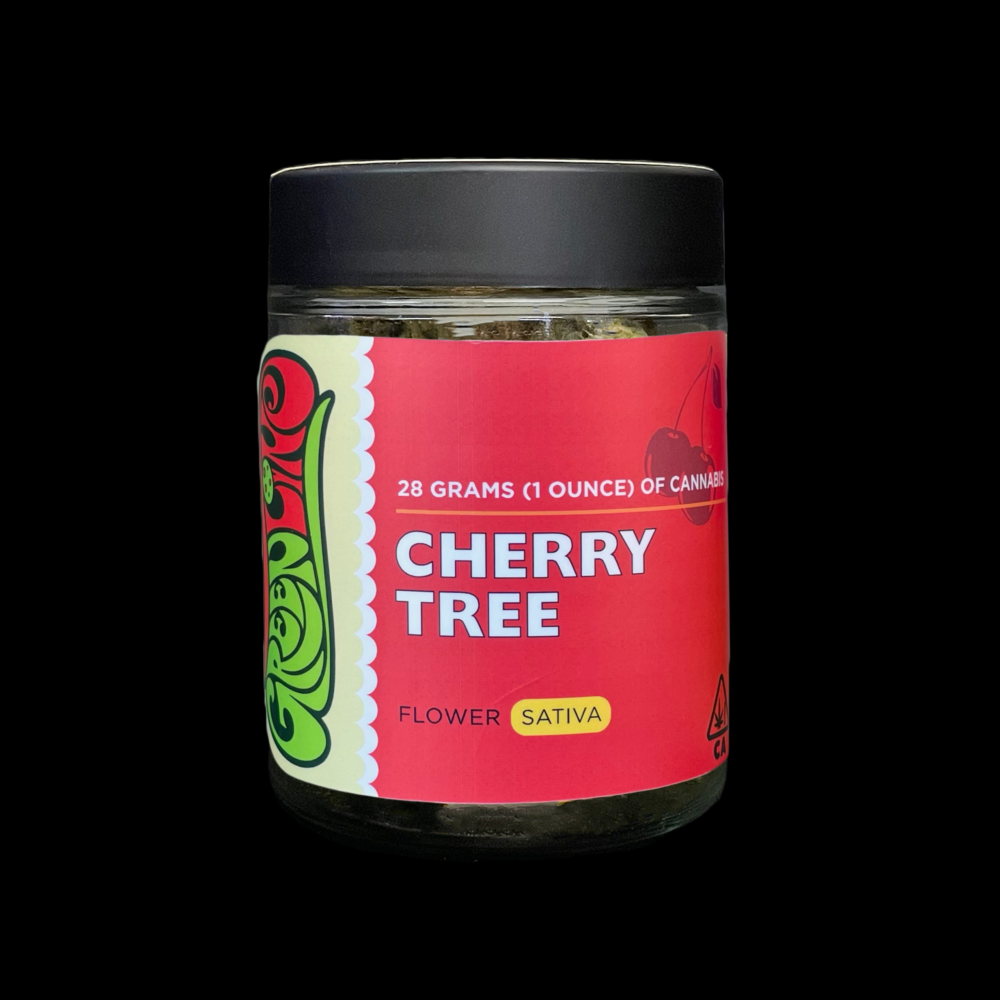 Cherry Tree Ounce Jar on Black